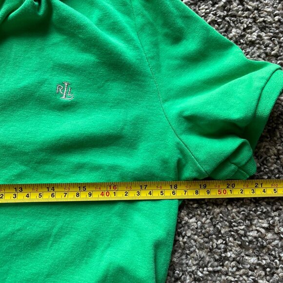 Lauren Ralph Lauren Polo Women XL Green Classic Rugby 100% Cotton Chic Polo - Picture 5 of 6